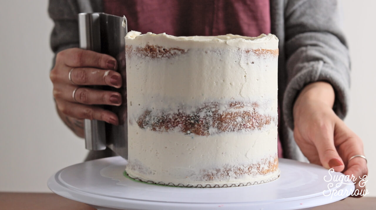 How to achieve sharp edges on cake with butter ganache, Made Easy