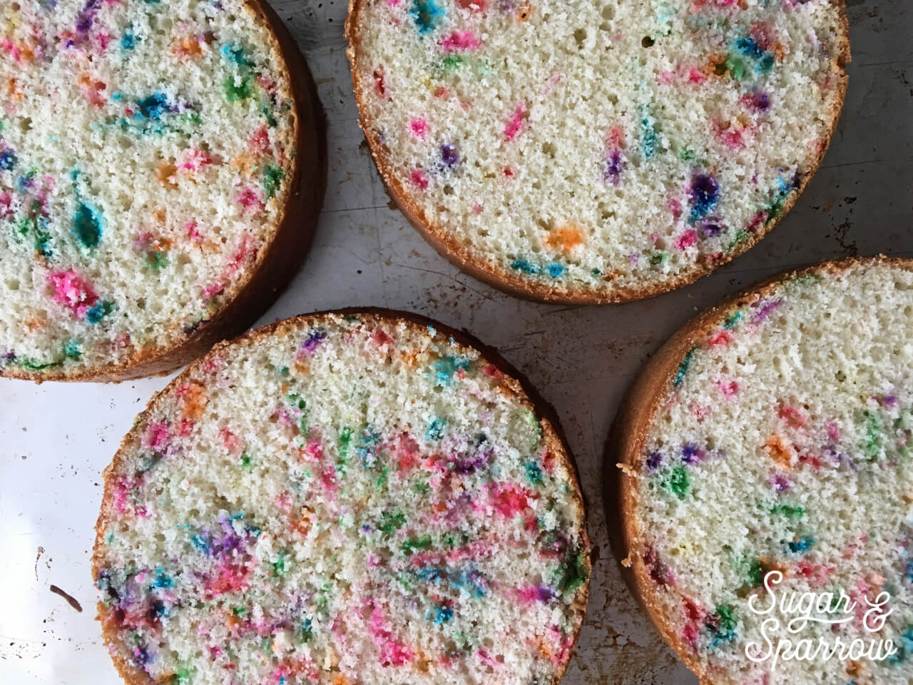 funfetti cake layers