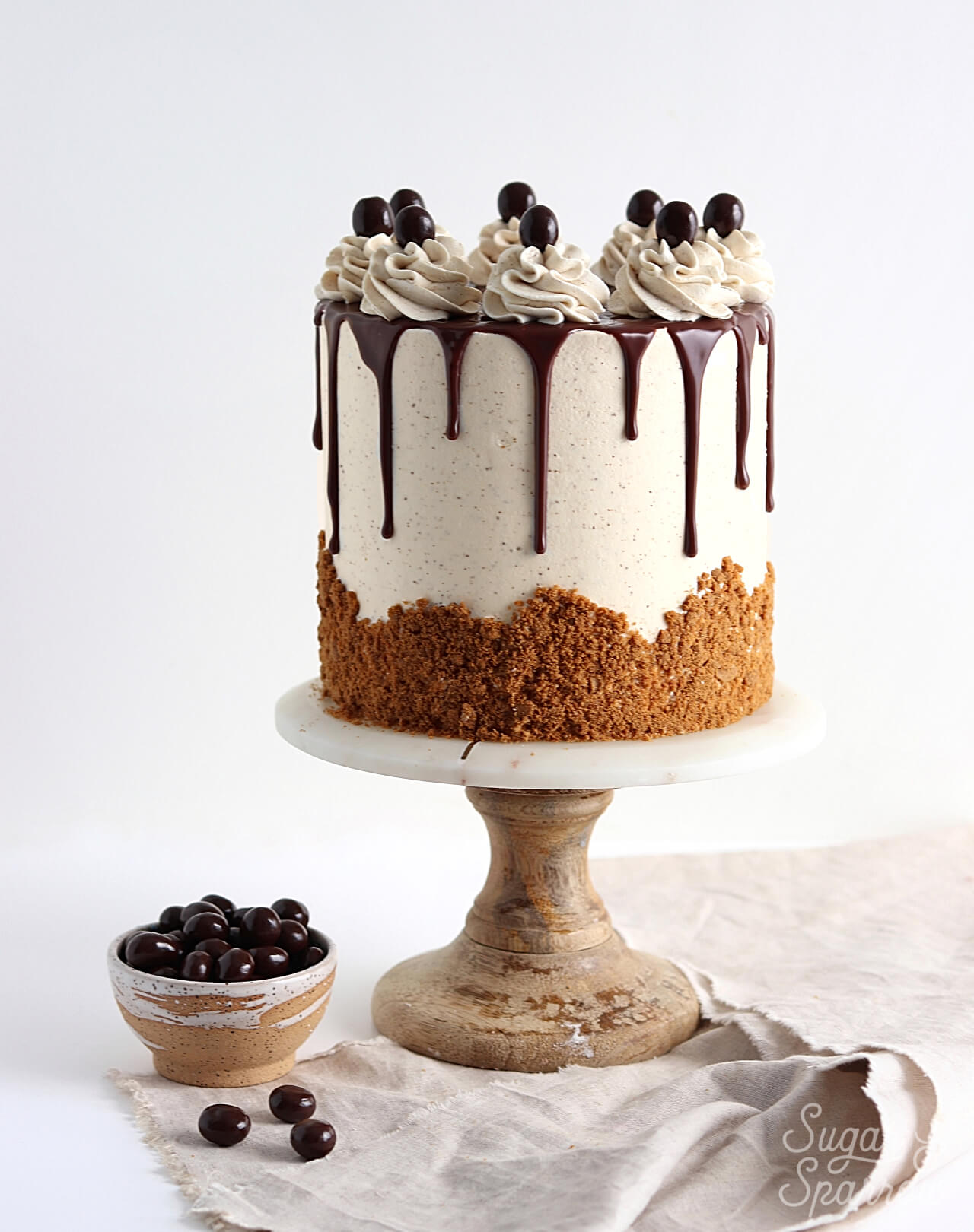 Coffee Layer Cake With Vanilla Espresso Buttercream Sugar & Sparrow