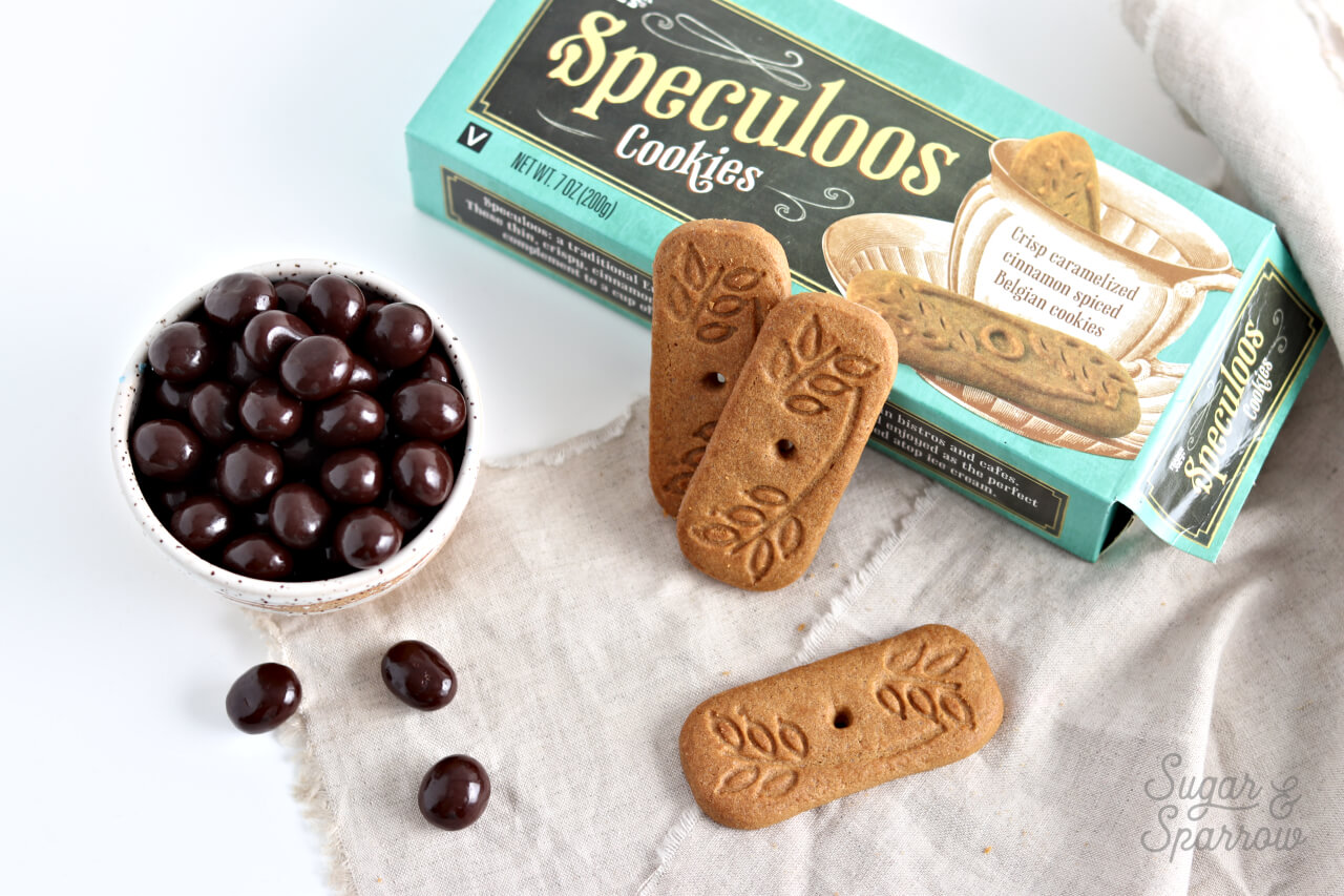 Trader Joe's Speculoos cookies and chocolate covered espresso beans