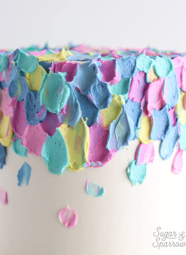 spatula painted cake tutorial