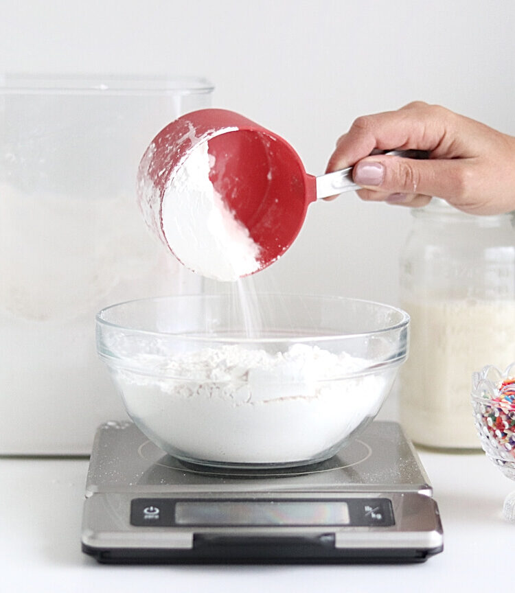 using a kitchen scale