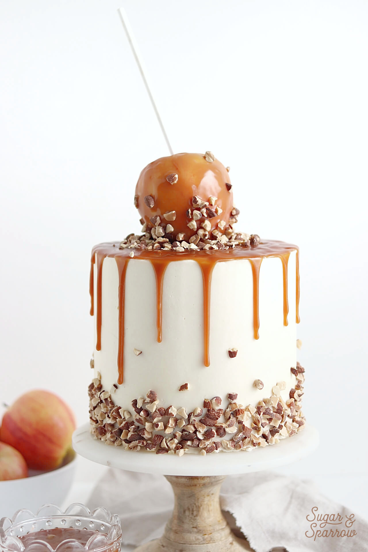 Salted Caramel Apple Cake Recipe Sugar And Sparrow 7932