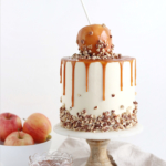 caramel apple cake recipe by sugar and sparrow