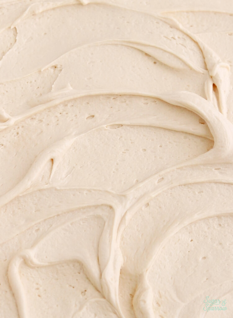 salted caramel buttercream recipe by sugar and sparrow