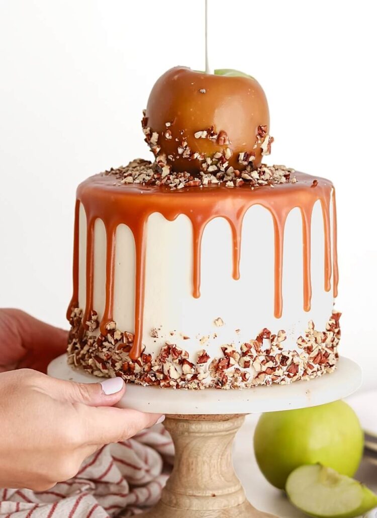 salted caramel apple cake