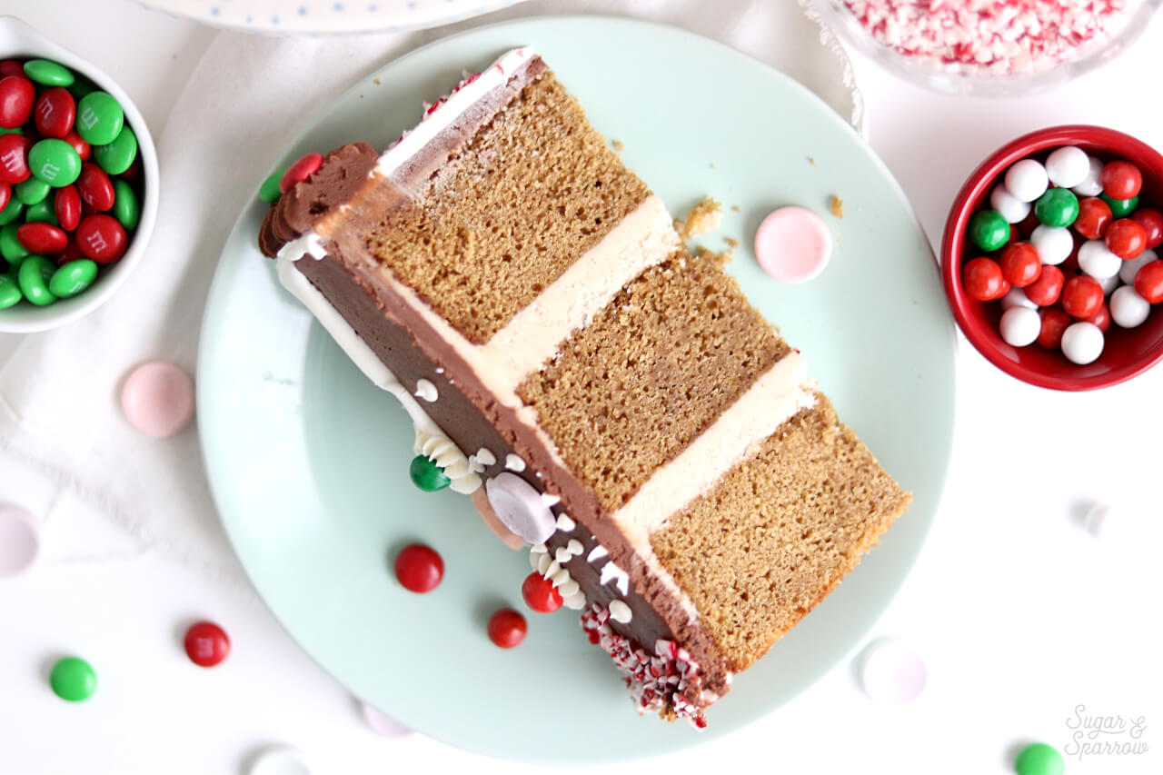 gingerbread cake with spiced vanilla buttercream