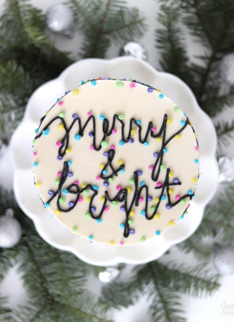 merry and bright cake