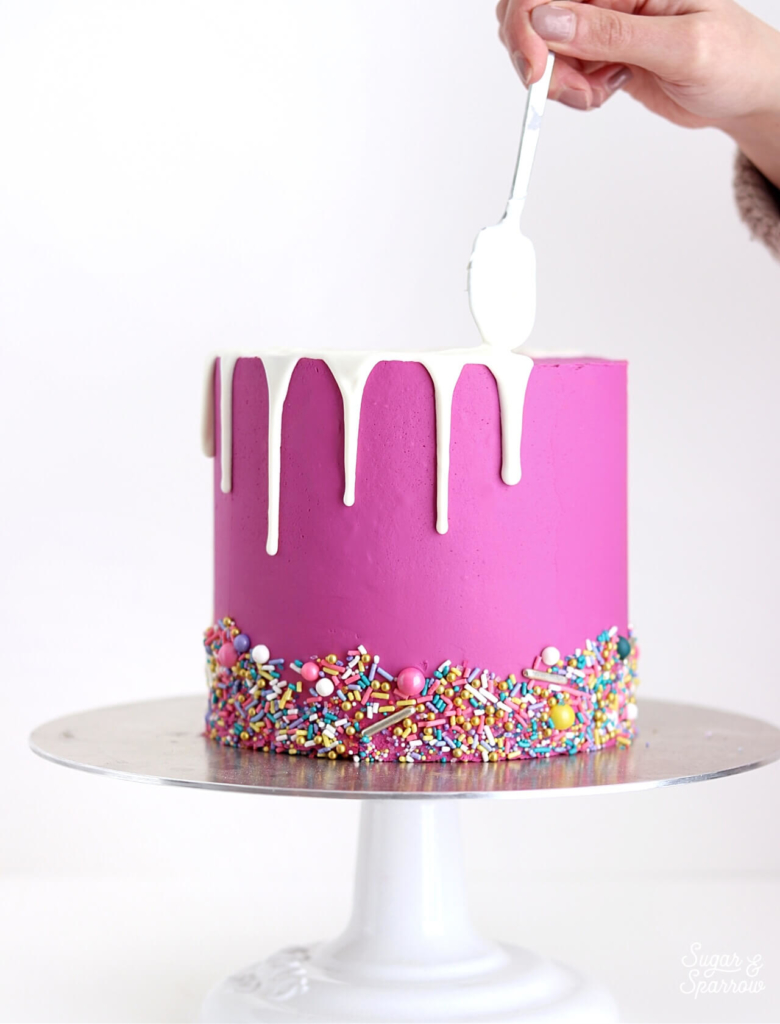 White Chocolate Ganache Drip Cake Recipe Tips Sugar Sparrow