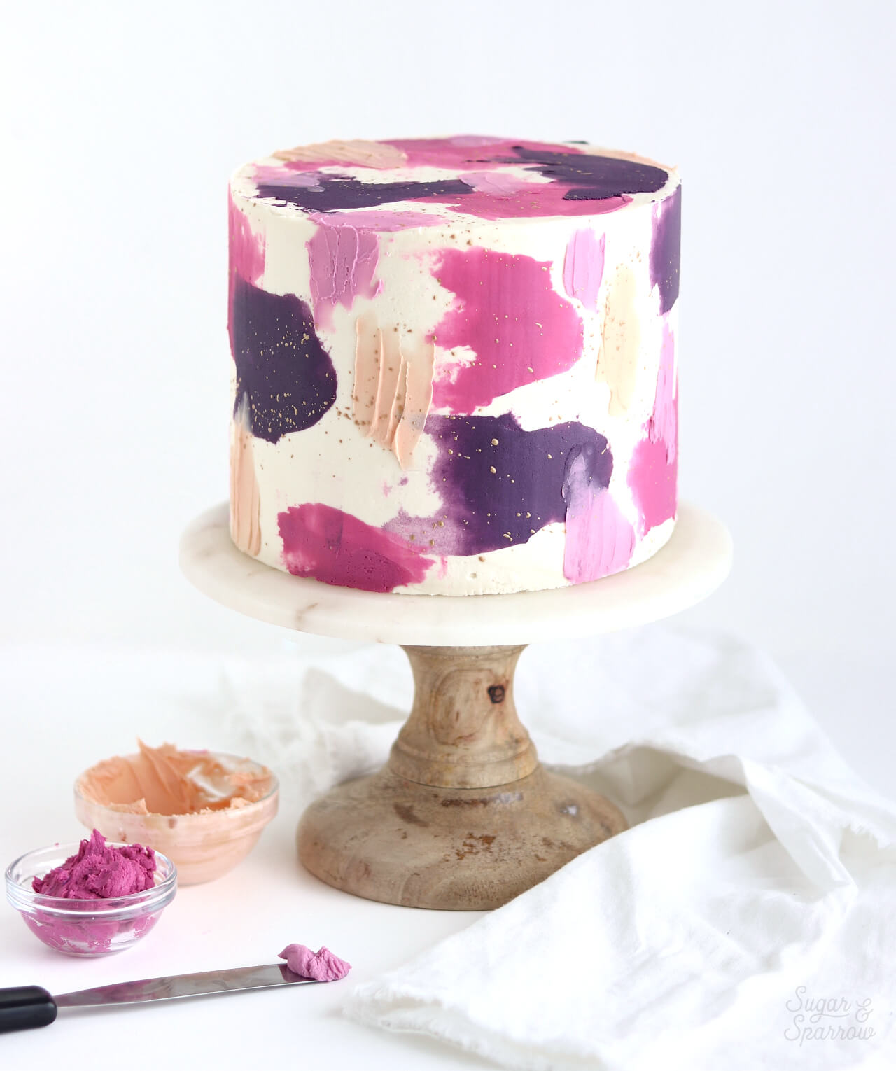 Painted Buttercream Cake Tutorial Sugar Sparrow