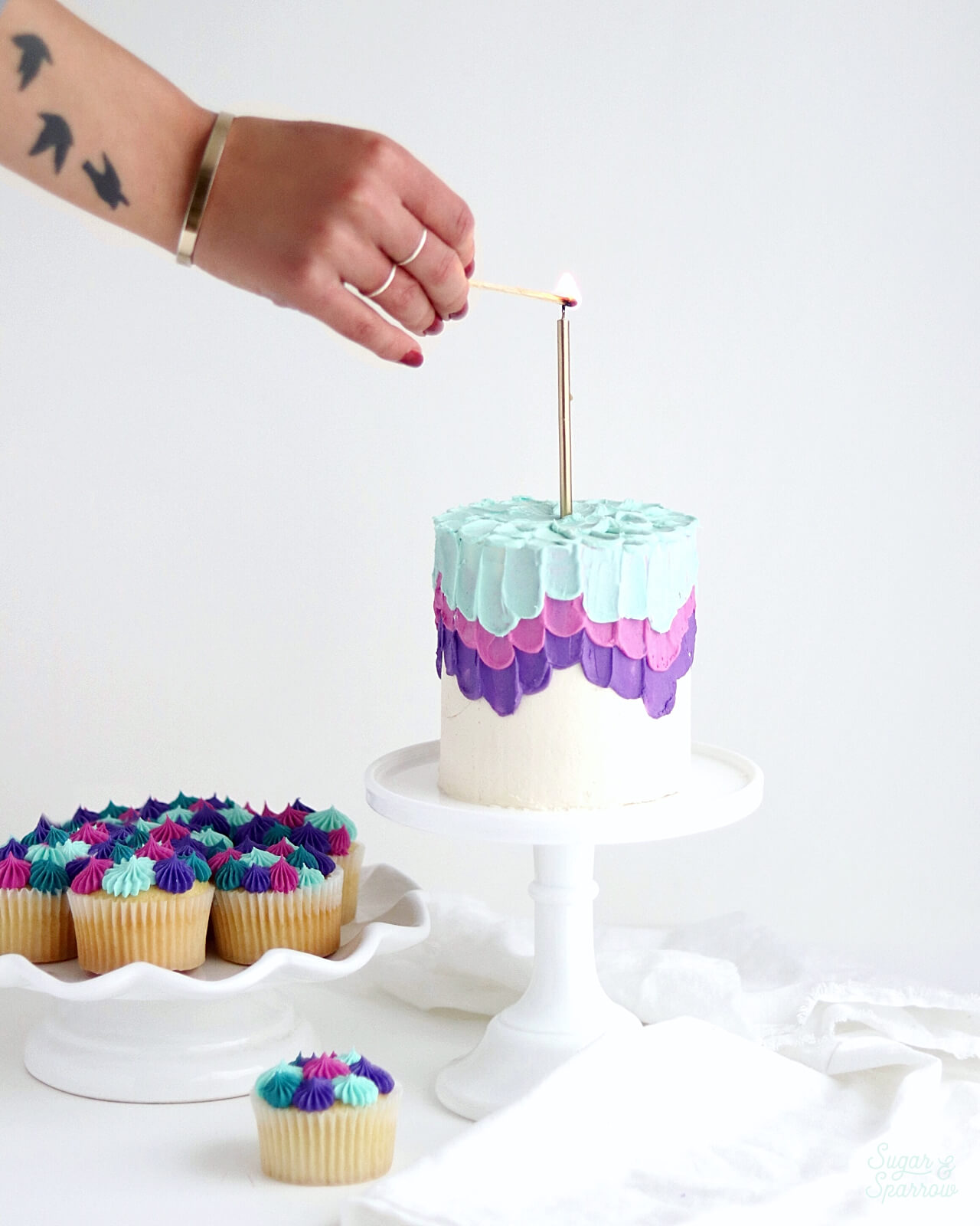 spatula painted smash cake by Sugar and Sparrow