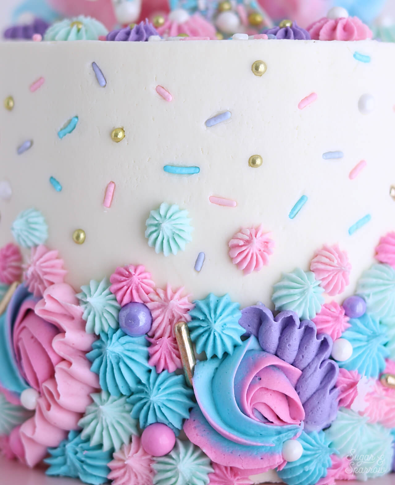 Unicorn Sprinkles by Sprinklepop on cake