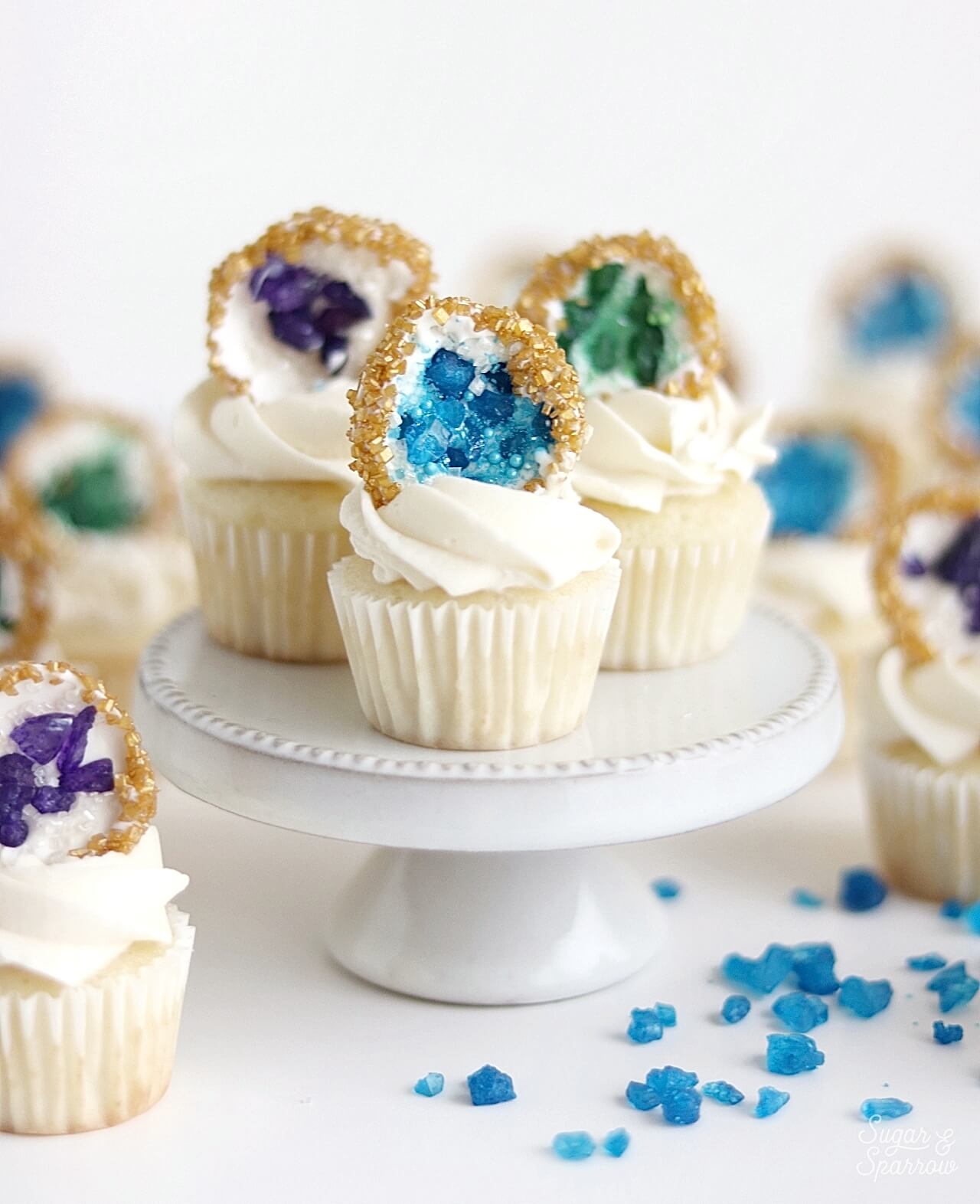 geode cupcakes by Sugar & Sparrow