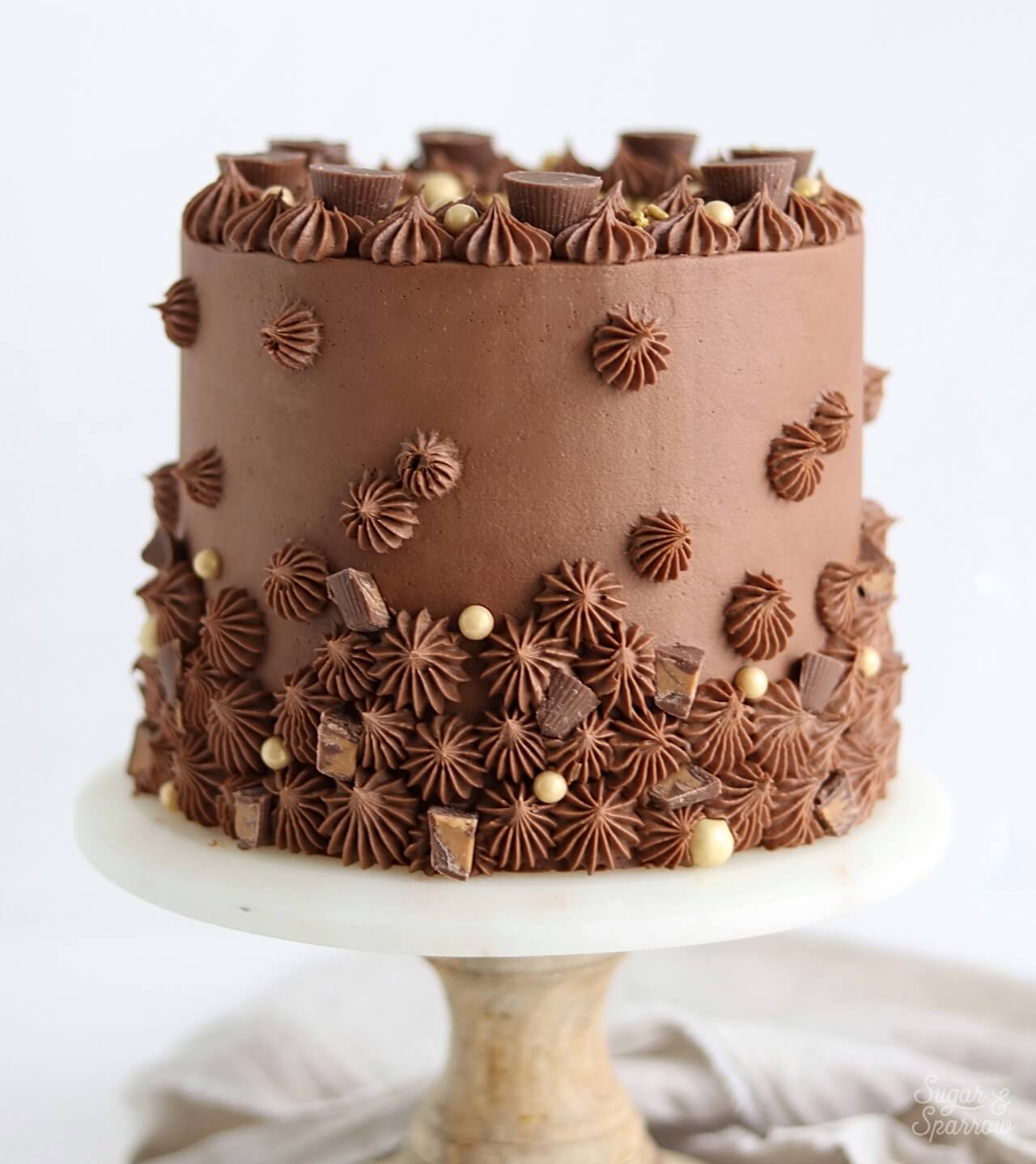 Chocolate Cake Decoration Images Chocolate Brownie Cake Cakewhiz A   Chocolate Peanut Butter Cake Recipe 6 