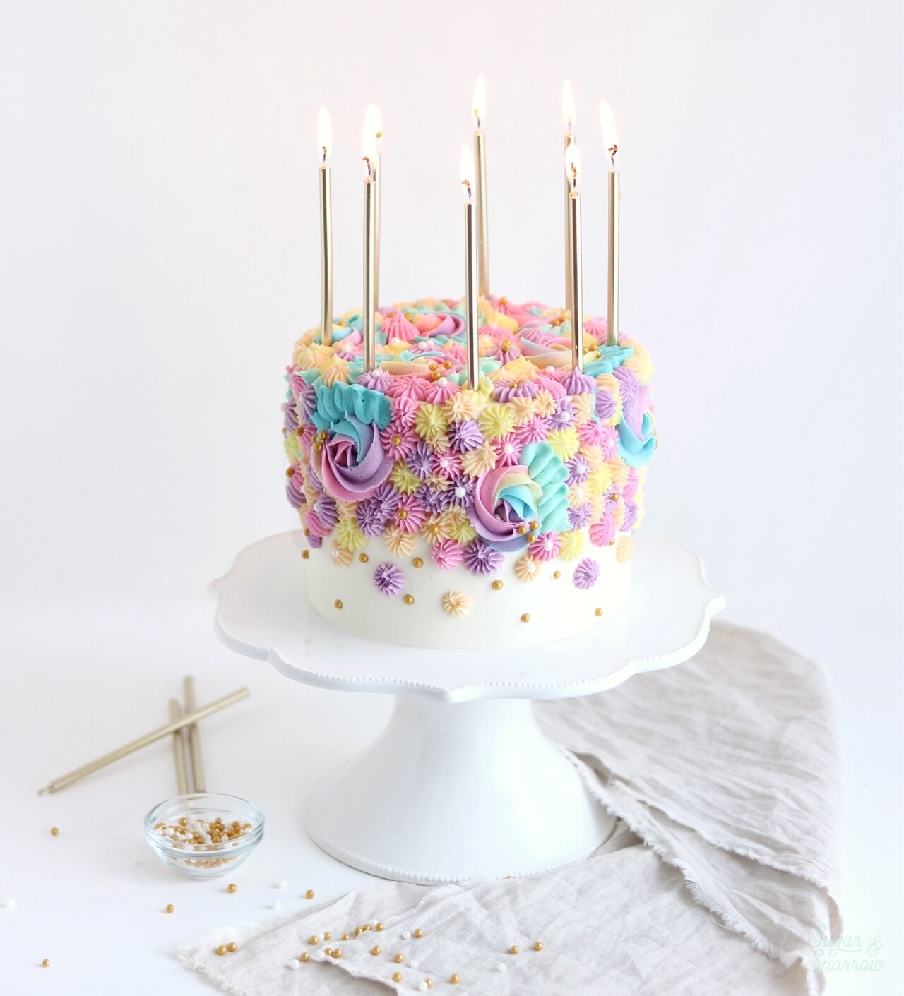 Rainbow birthday cake - Hello! Hooray!