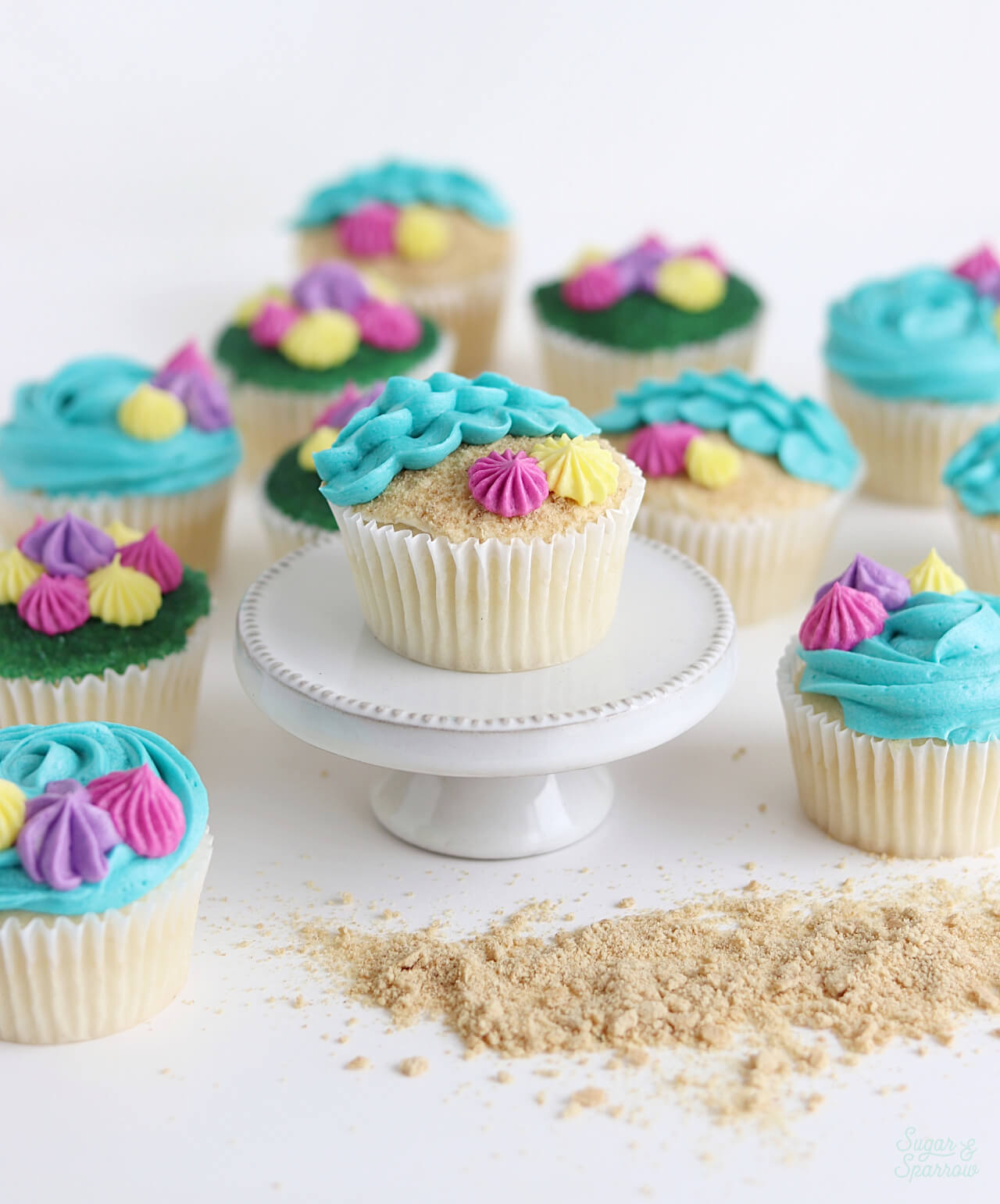 ocean cupcakes tutorial