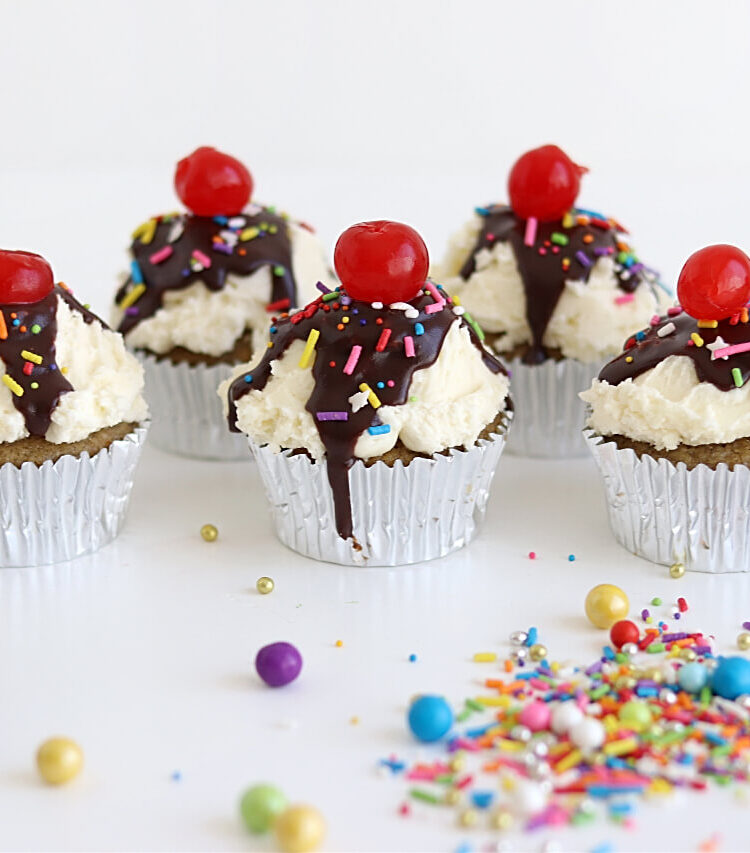banana split cupcakes recipe