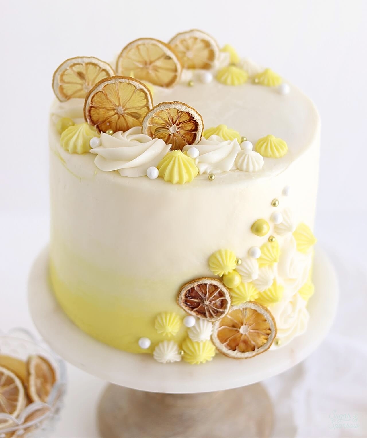 Lemon Cake With Lemon Cream Cheese Buttercream - Sugar & Sparrow