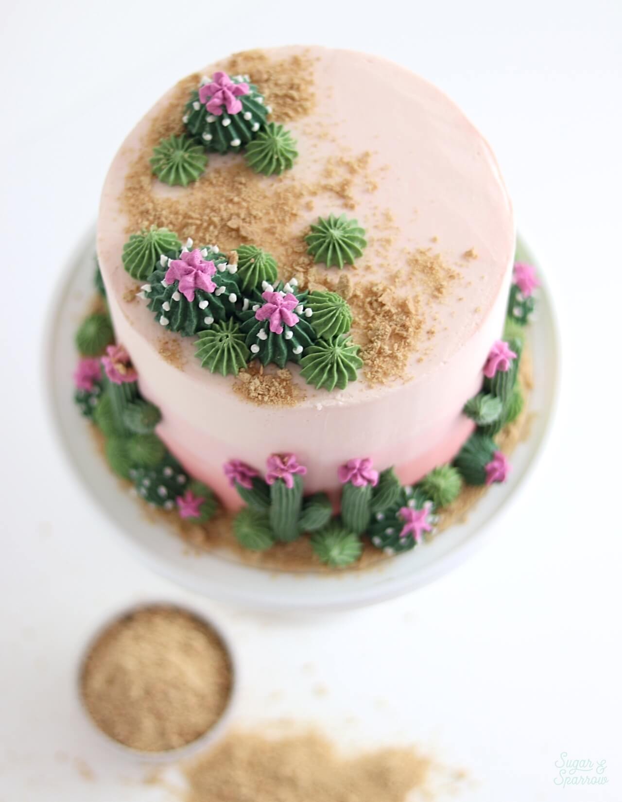 Cactus Tiered Cake - Classy Girl Cupcakes