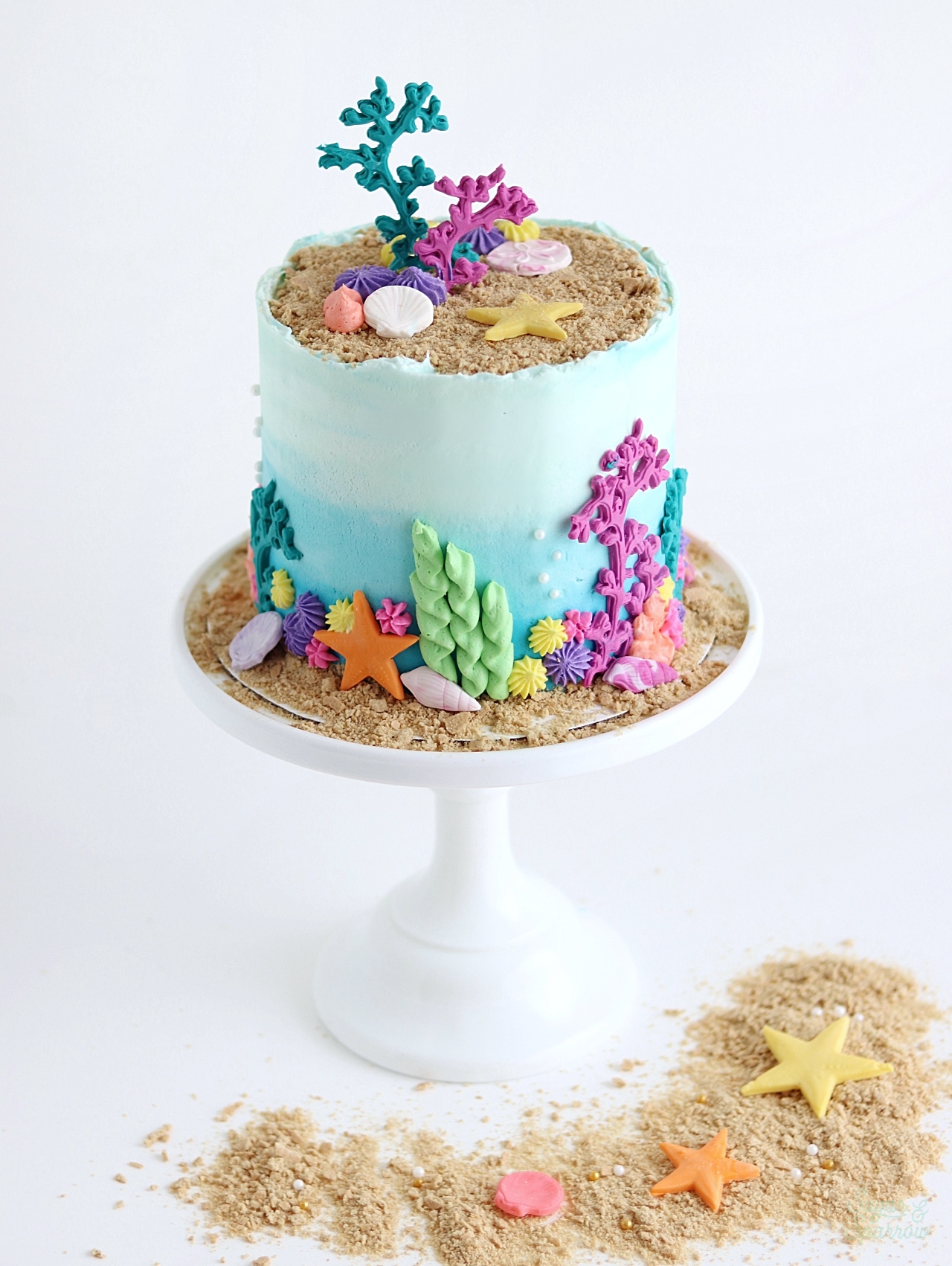 Simple Beach Themed Cake: A Slice of Paradise