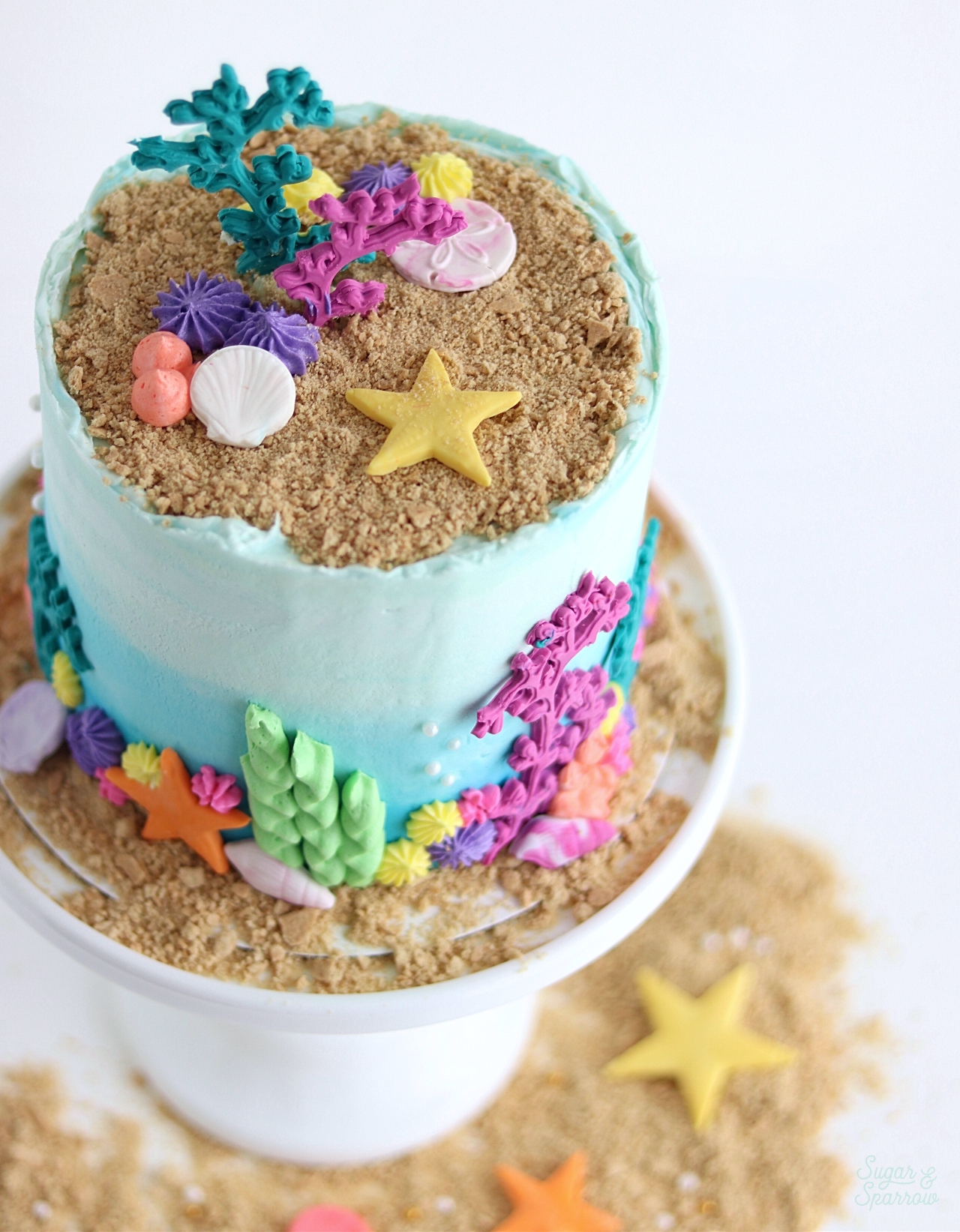 Easy Beach Themed Cake | Perfect for Beach Birthday Parties