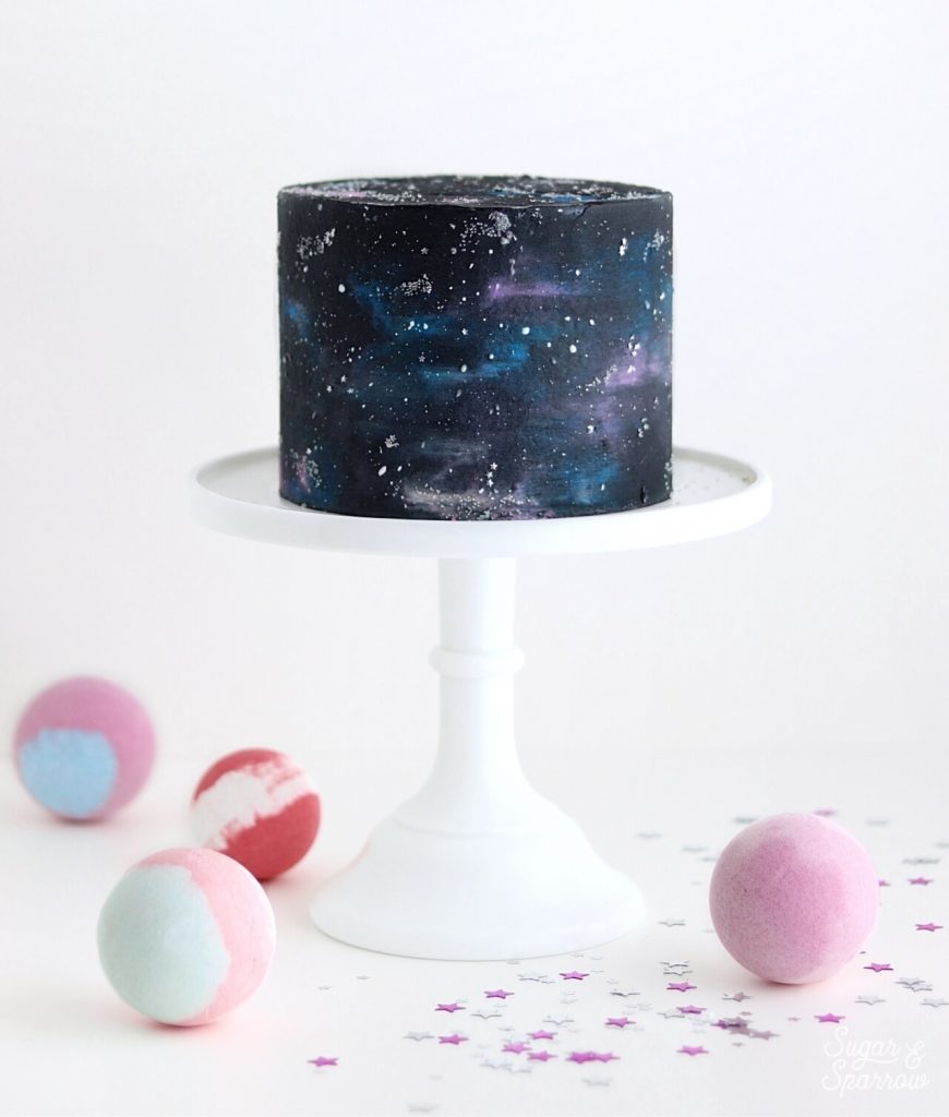 Galaxy Cake Tutorial Sugar Sparrow