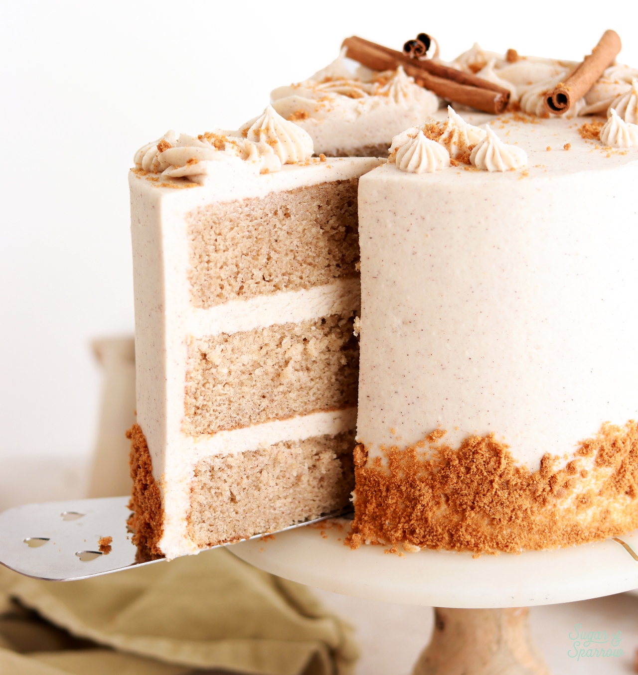 vanilla chai cake recipe by sugar and sparrow