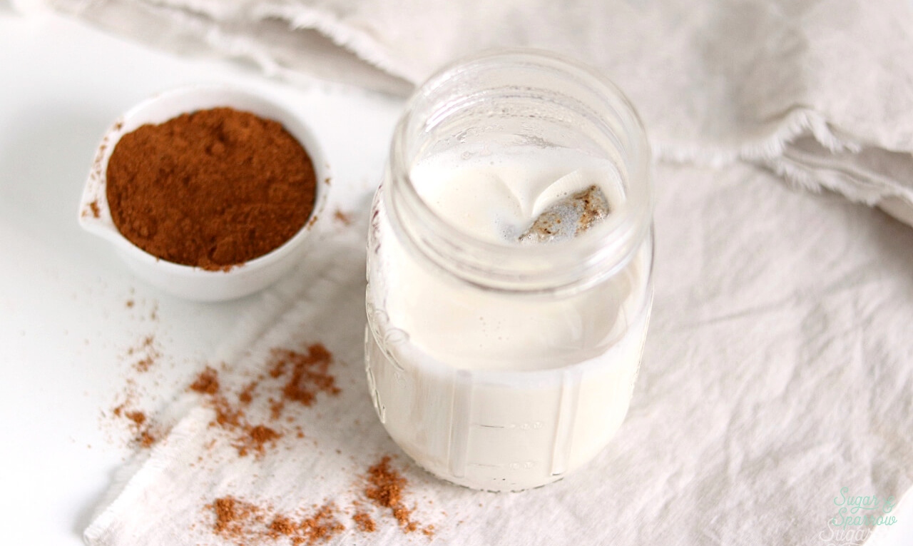 chai milk and homemade chai spice 