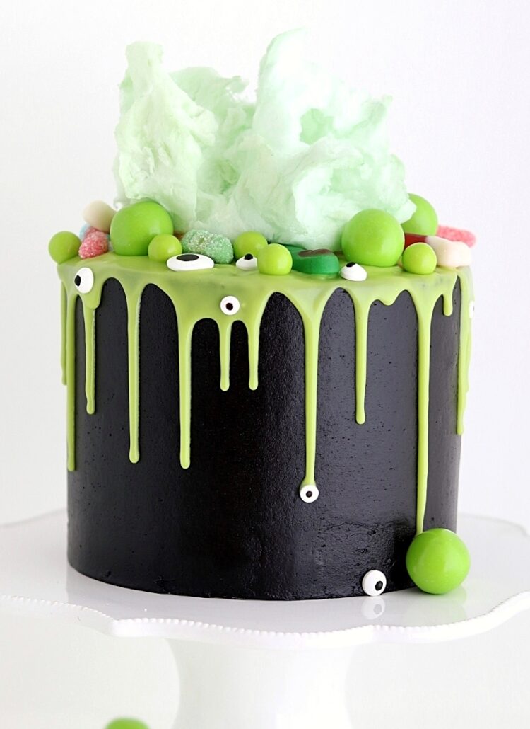 witch cauldron cake tutorial by sugar and sparrow