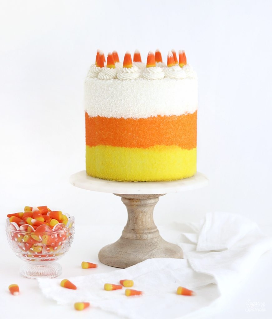 candy corn halloween cake