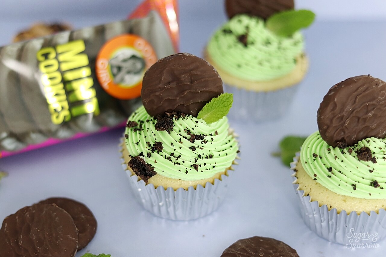 Mint Chocolate Cookie Cupcakes