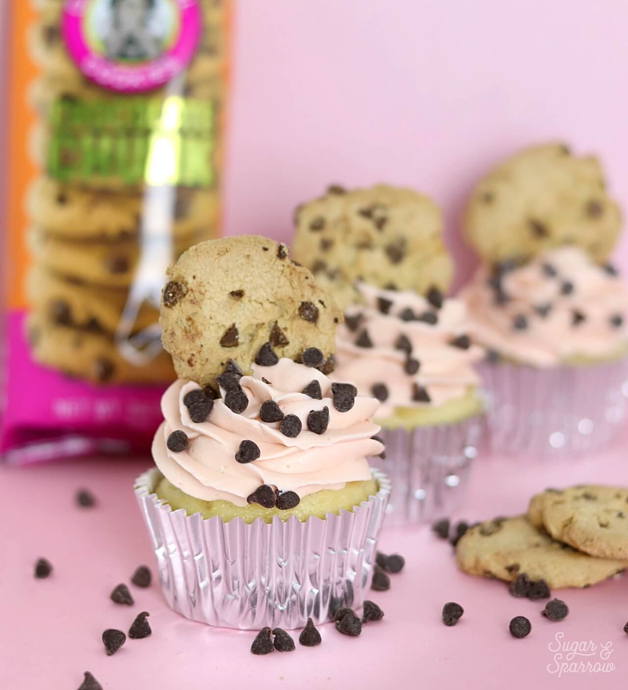 gluten free chocolate chip cookie cupcakes