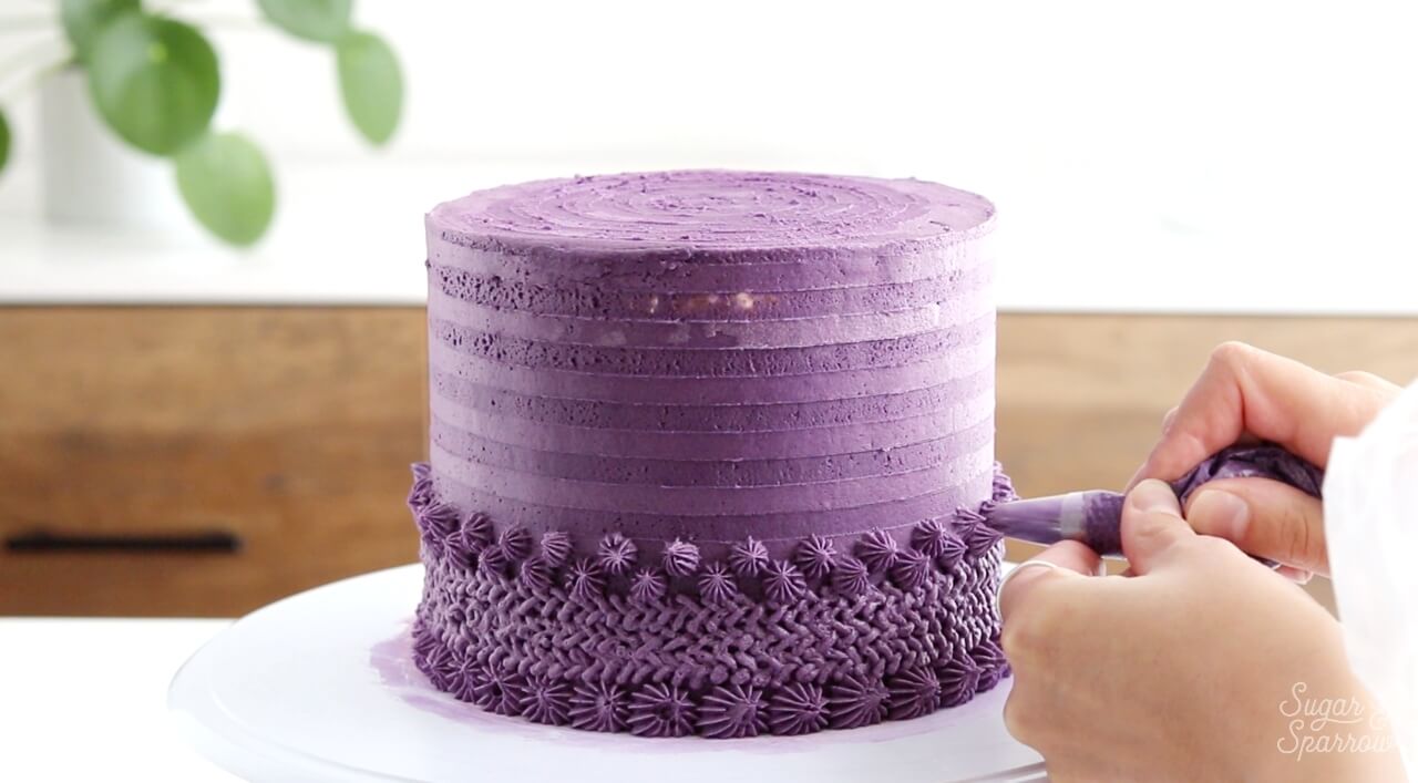 knitted buttercream cake tutorial