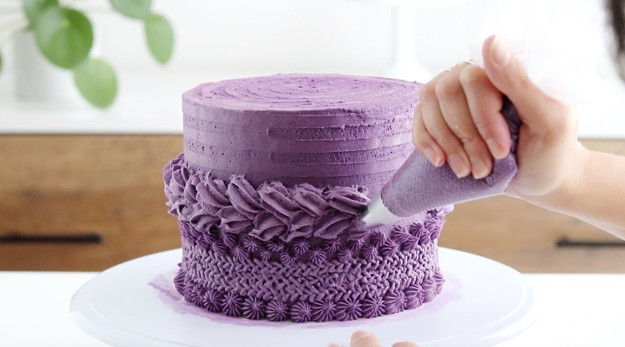 cable knit buttercream cake tutorial