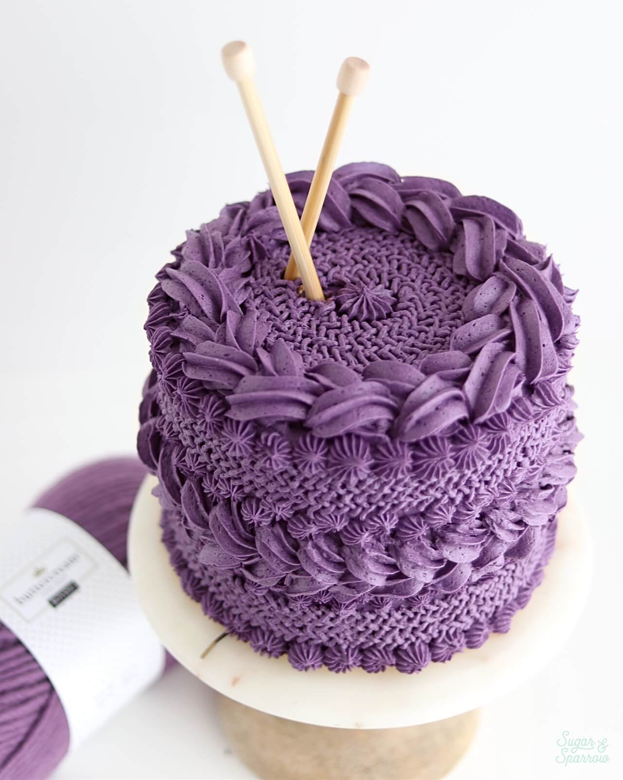 Buttercream Knitted Sweater Cake Tutorial - Sugar & Sparrow