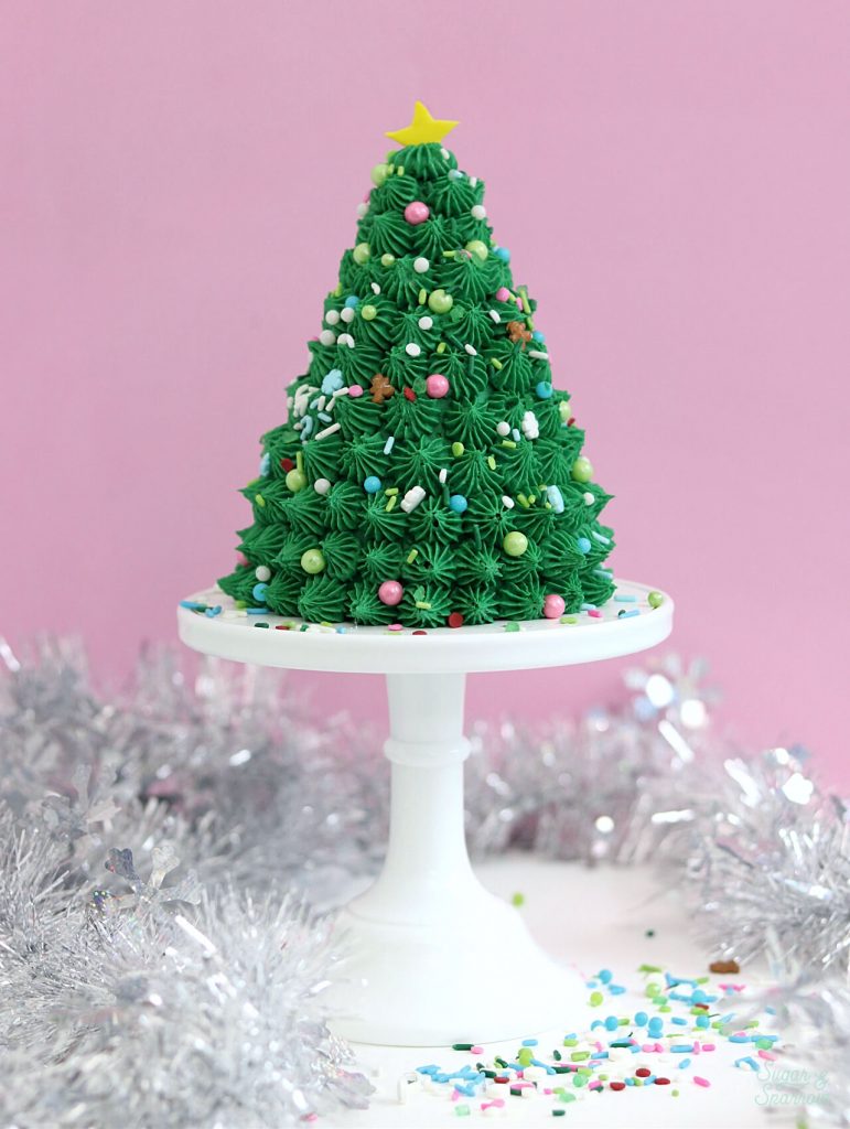 christmas tree party cake tutorial