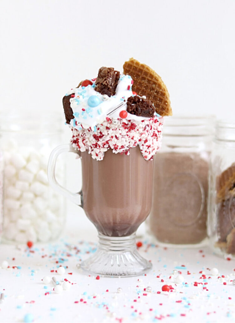 hot cocoa bar setup