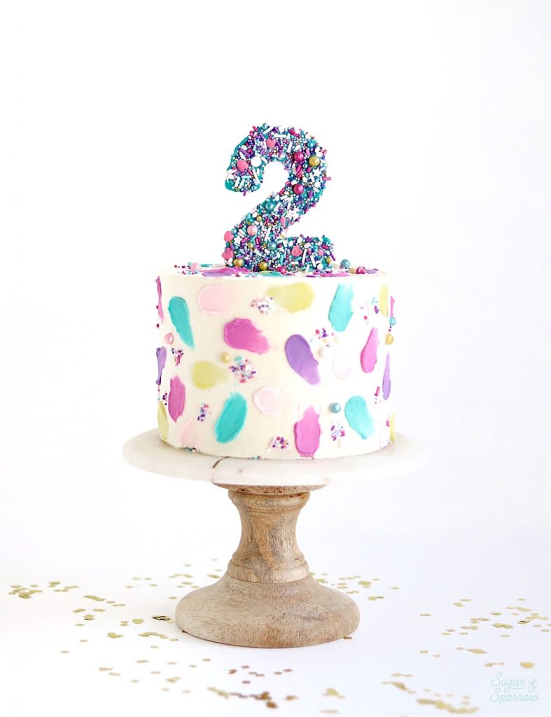 DIY Sprinkled Number Cake Toppers Tutorial - Sugar & Sparrow