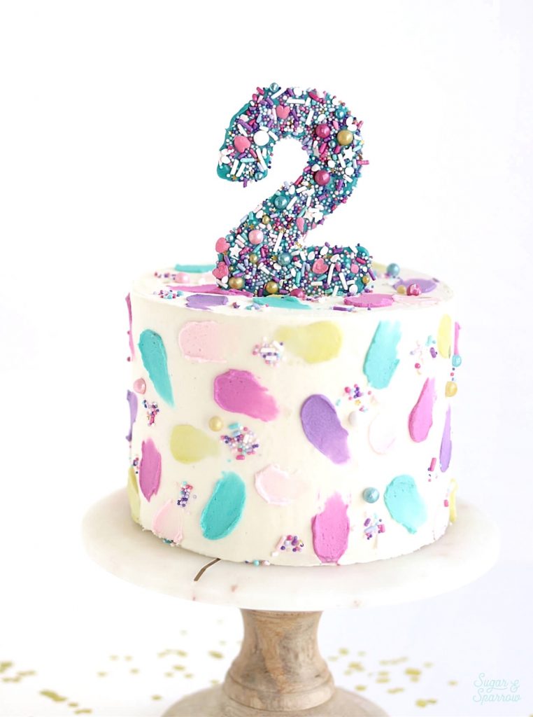 DIY Sprinkled Number Cake Toppers Tutorial - Sugar & Sparrow