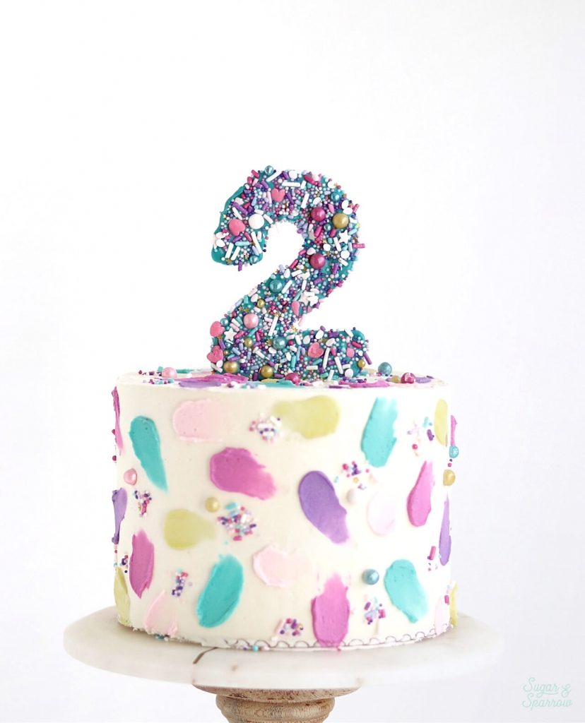 diy sprinkled number cake toppers tutorial sugar sparrow