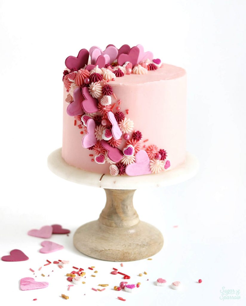 Heart Shaped Buttercream Cake Pink – Da Cakes Houston