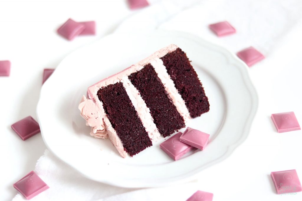 Ruby Chocolate Cake Recipe - Sugar & Sparrow