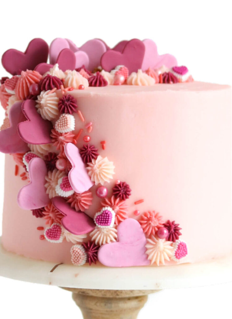 cascading heart cake tutorial