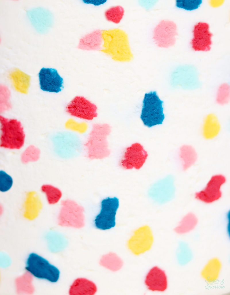 terrazzo buttercream cake tutorial