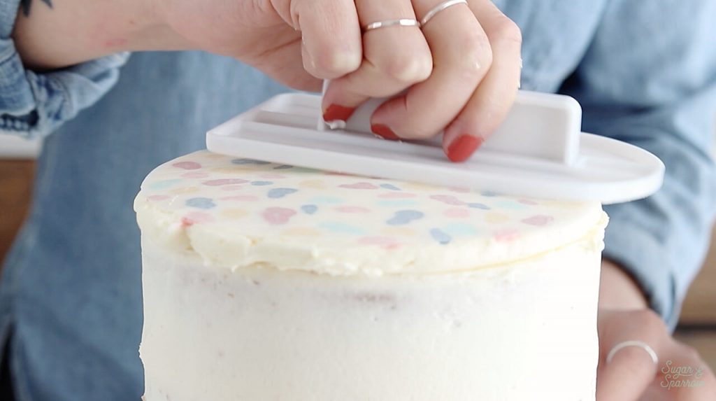 smoothing buttercream transfer