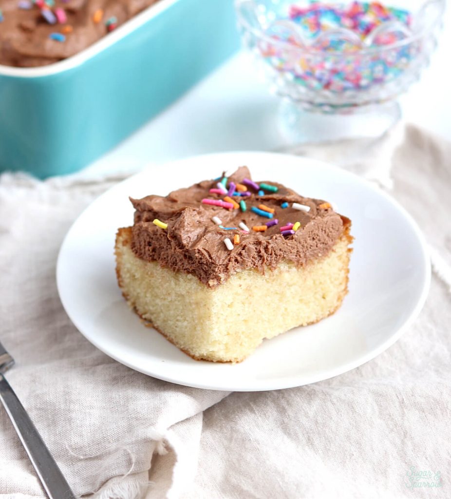 yellow cake recipe with chocolate frosting sheet cake