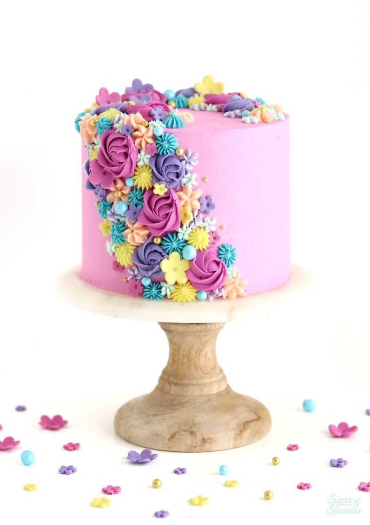 Birthday Wishes Flower Cake® Vibrant from 1-800-FLOWERS.COM