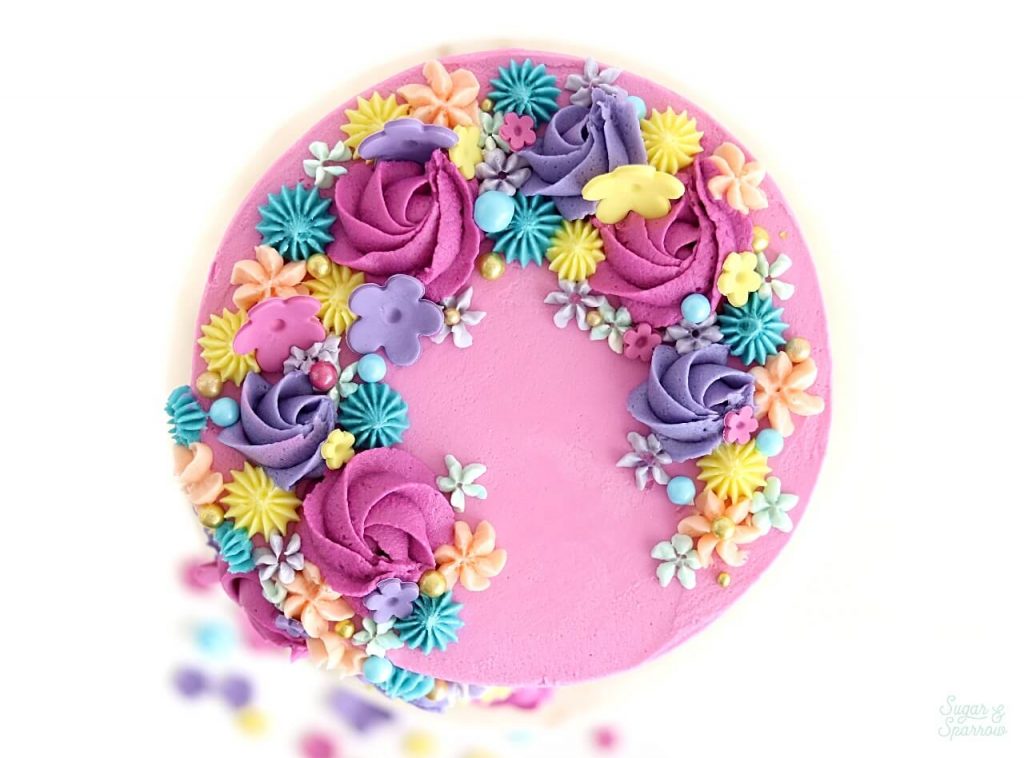 simple cake designs with flowers