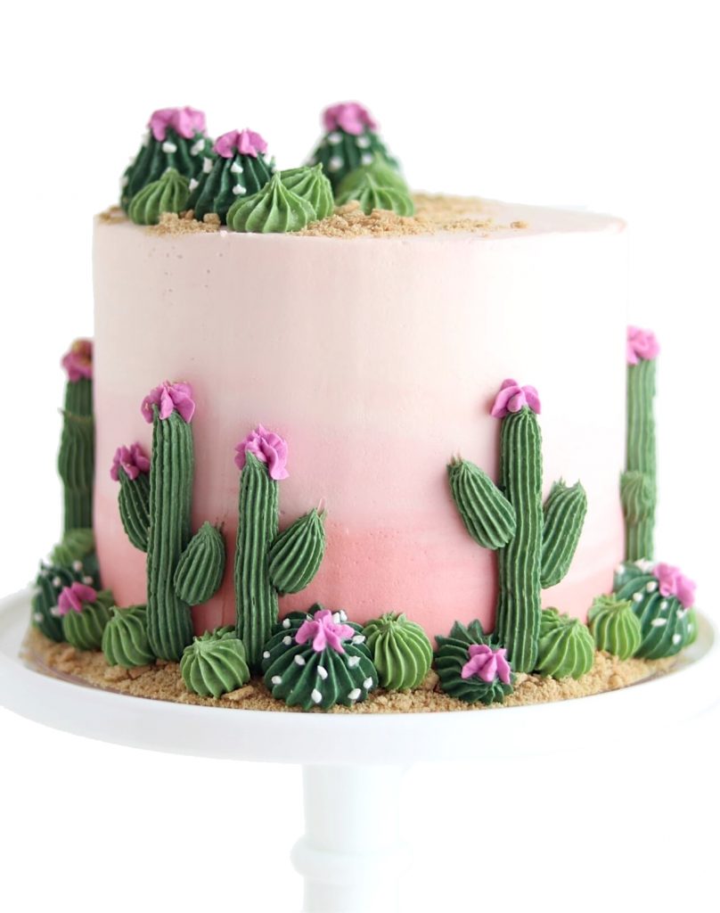 cactus cake tutorial by sugar and sparrow