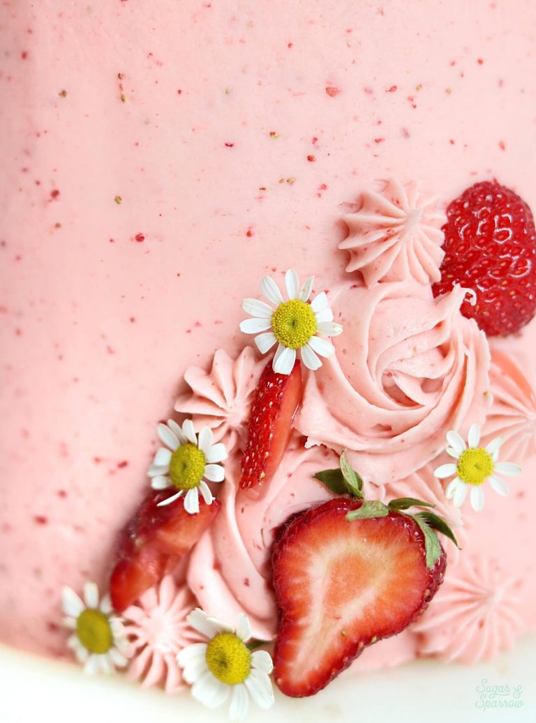 The Tastiest Strawberry Cake Recipe - Sugar & Sparrow
